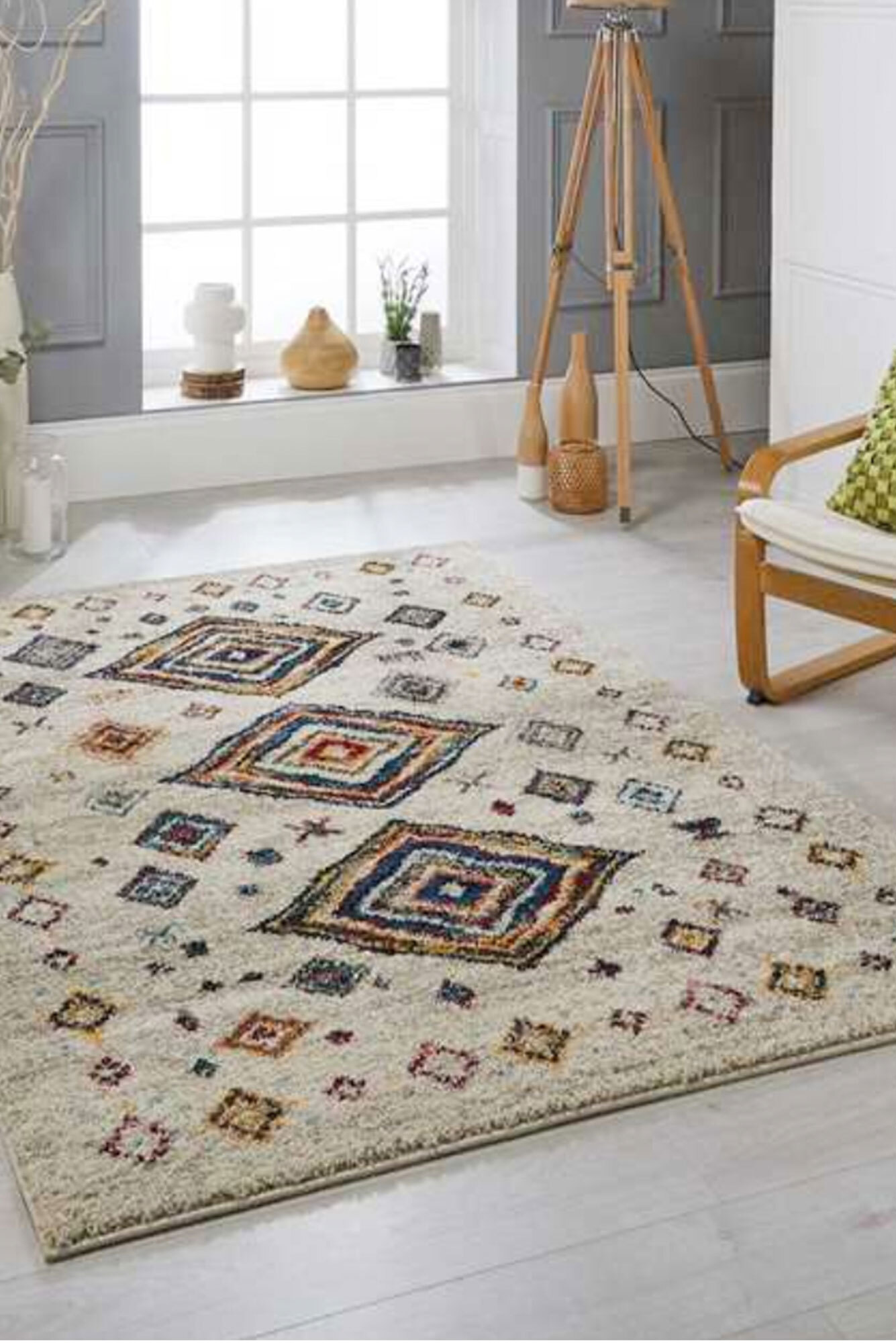 Nordic Diamond Moroccan Rug(Size 120 x 67cm)