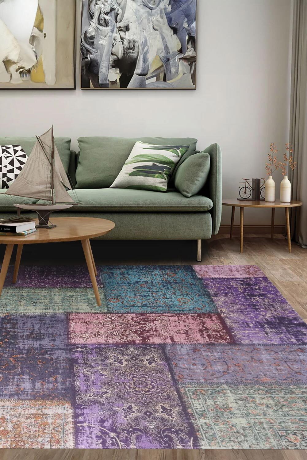 Noble Traditional Patchwork Rug (Size 290 x 200cm)