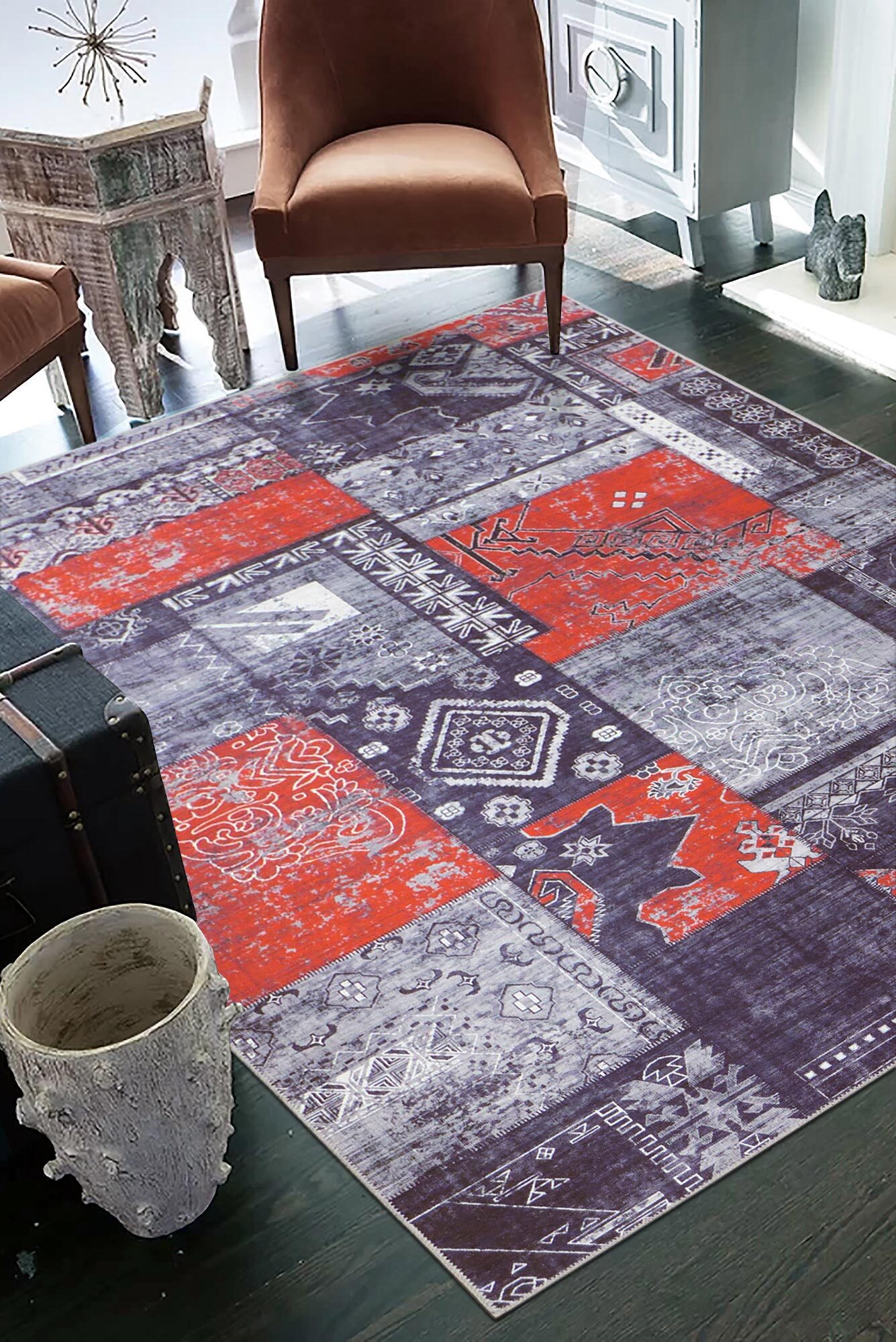 Noble Traditional Distressed Rug (Size 230 x 160cm)