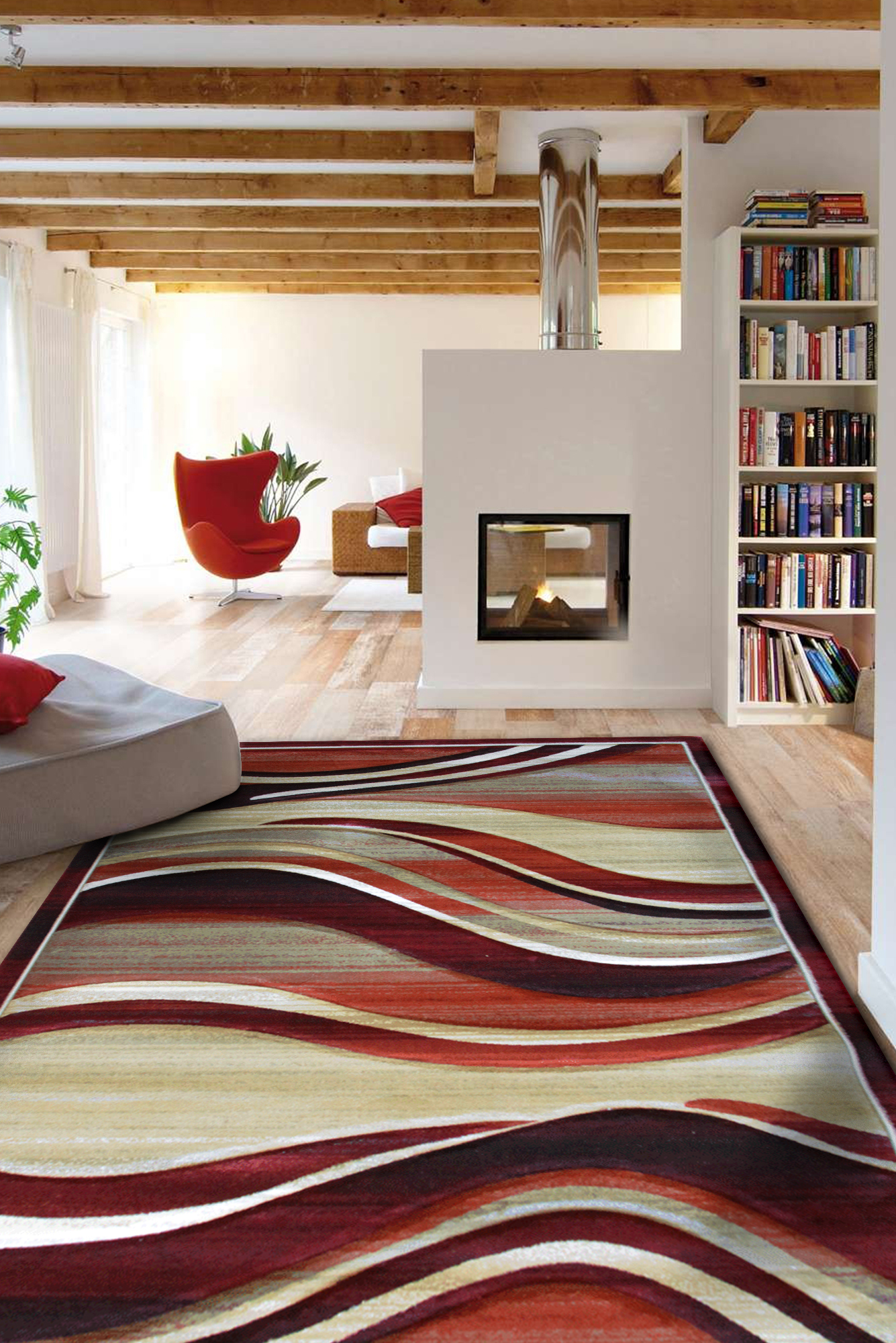 Panama Wavy Contemporary Rug(Size 180 x 120cm)