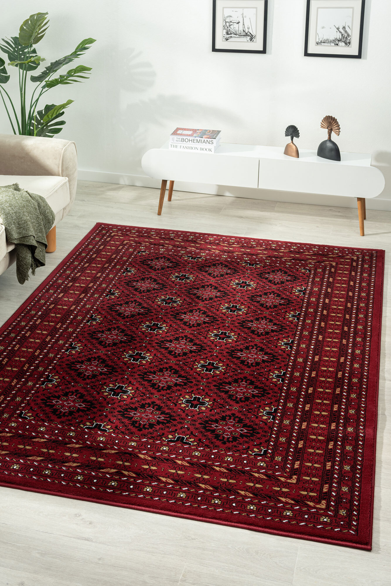 Regent Traditional Geometric Rug(Size 170 x 120cm)