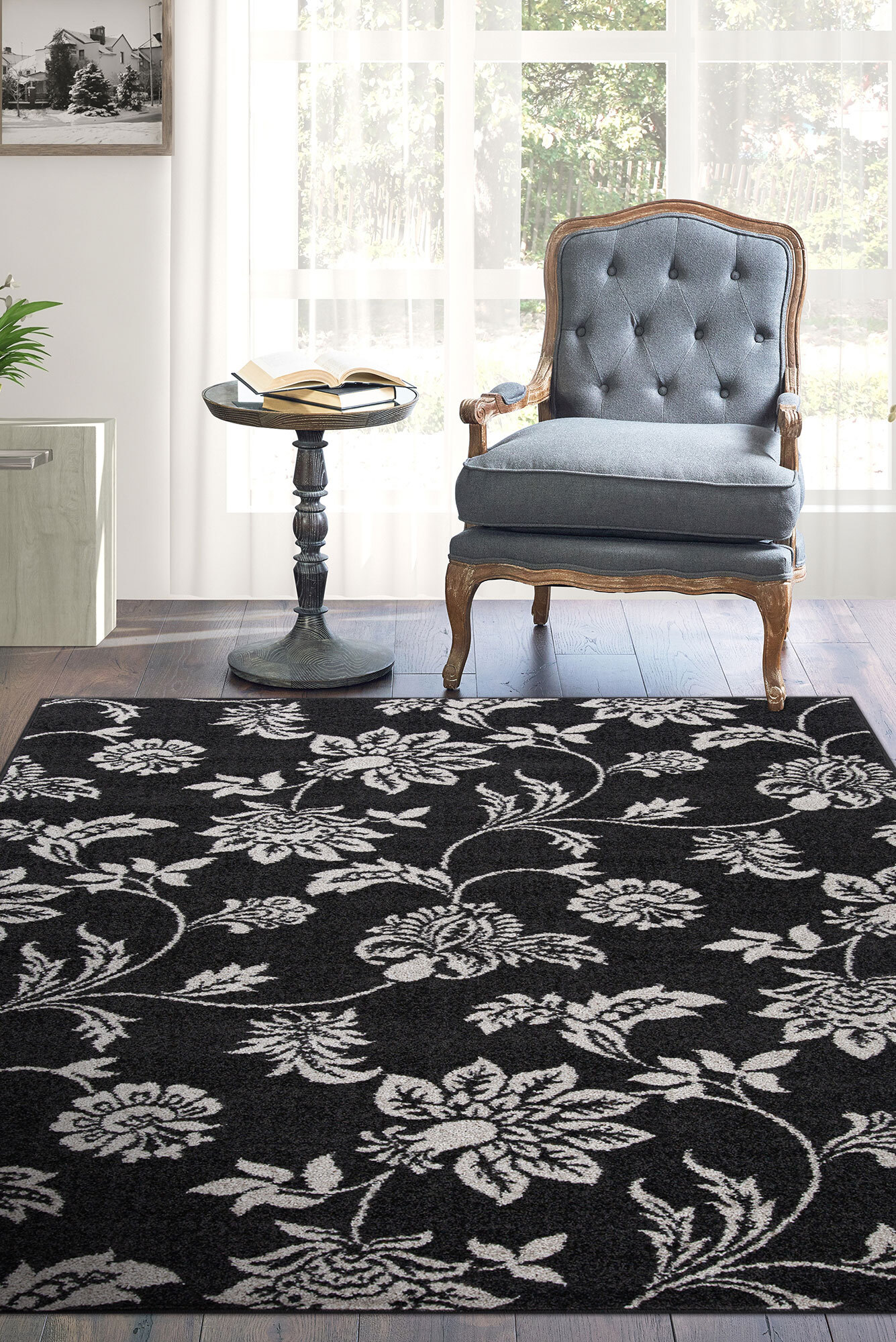 Sandy Contemporary Floral Rug(Size 220 x 150cm)