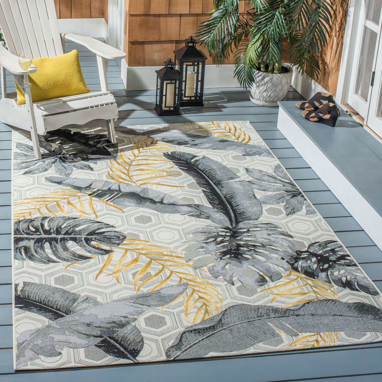 Sole Leaves Indoor & Outdoor Rug