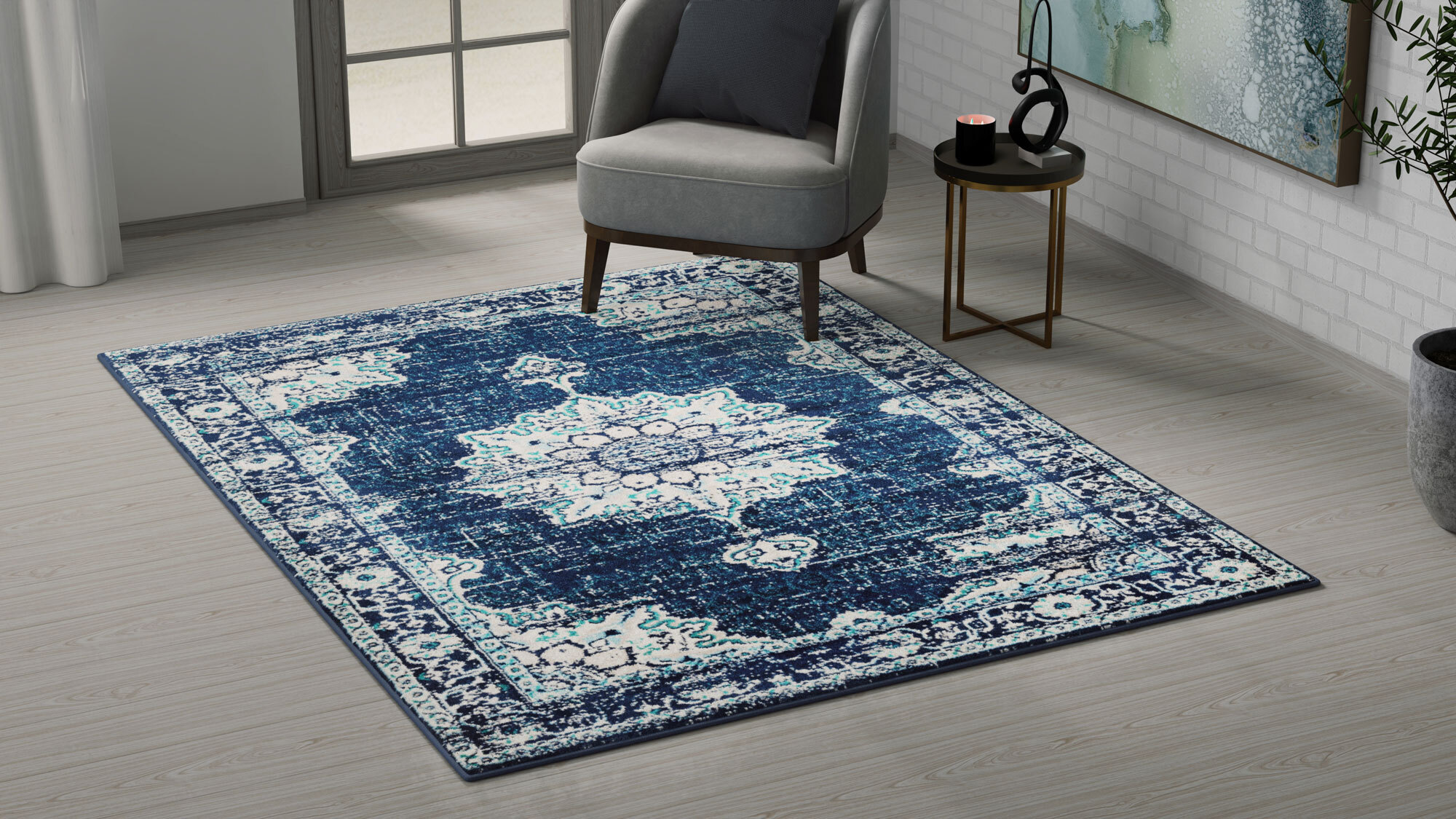 Space Traditional Medallion Rug