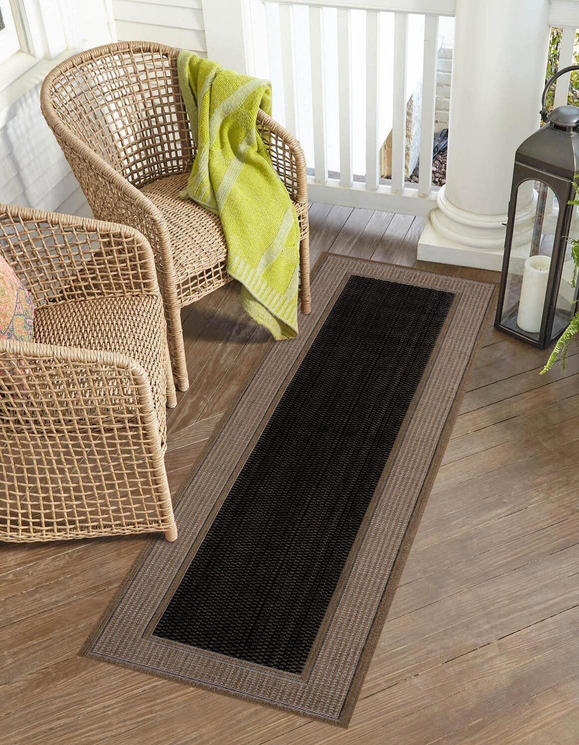 Soleil Beige Border Flatweave Rug