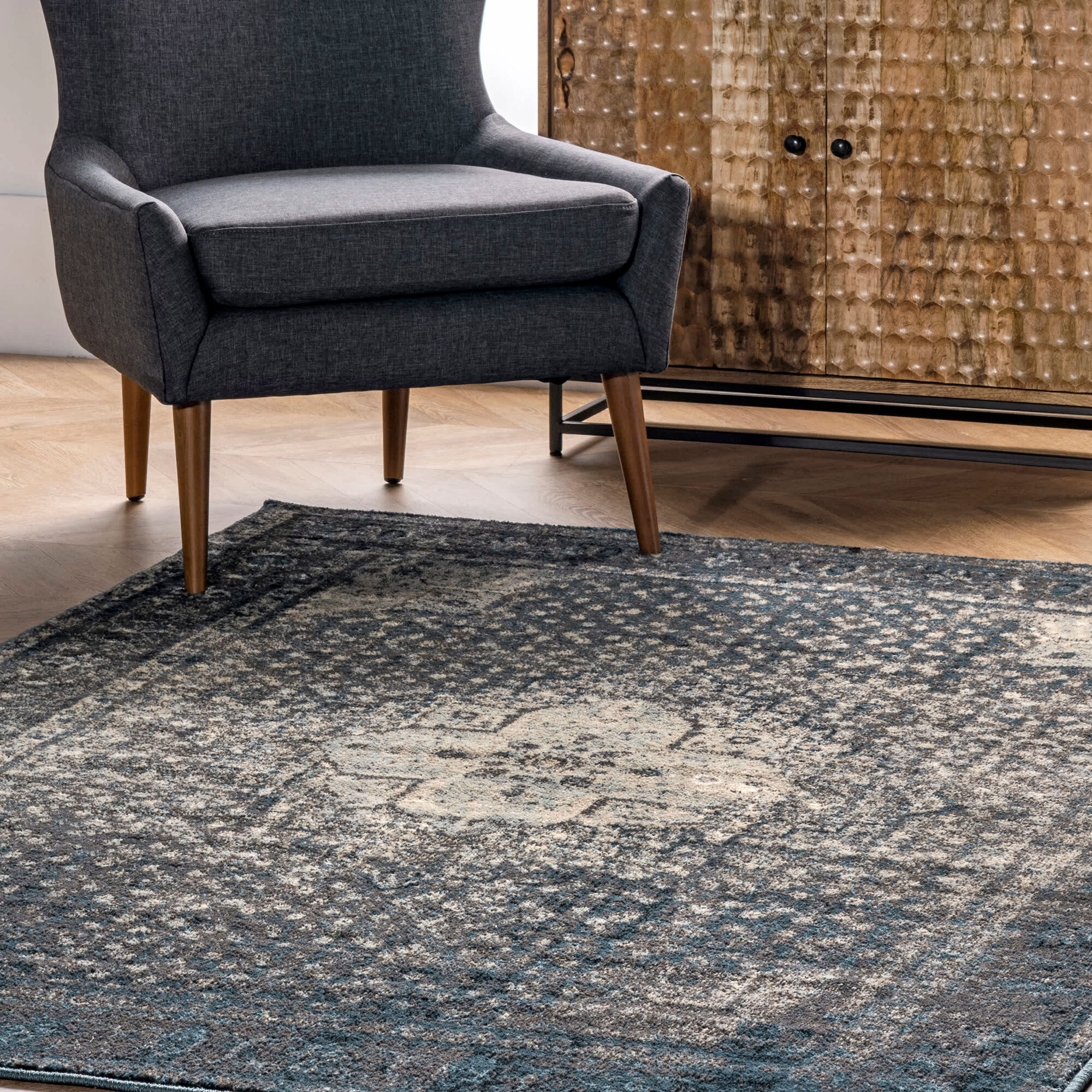 Ugo Overdyed Medallion Rug