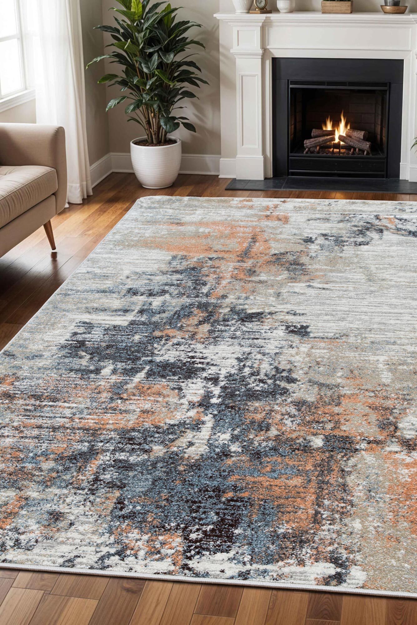 Vivid Modern Abstract Rug(Size 230 x 160cm)