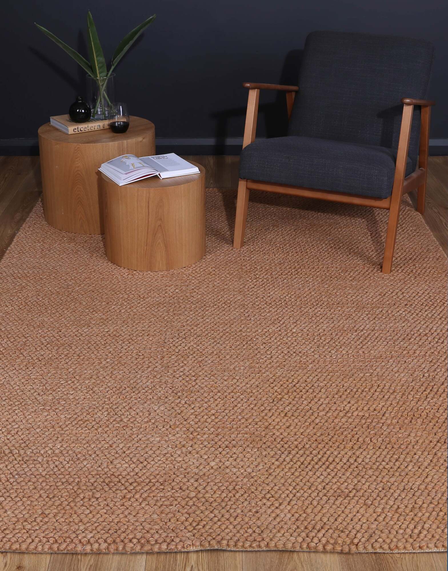 Zuri Orange Hand Loomed Rug(Size 230 x 160cm)