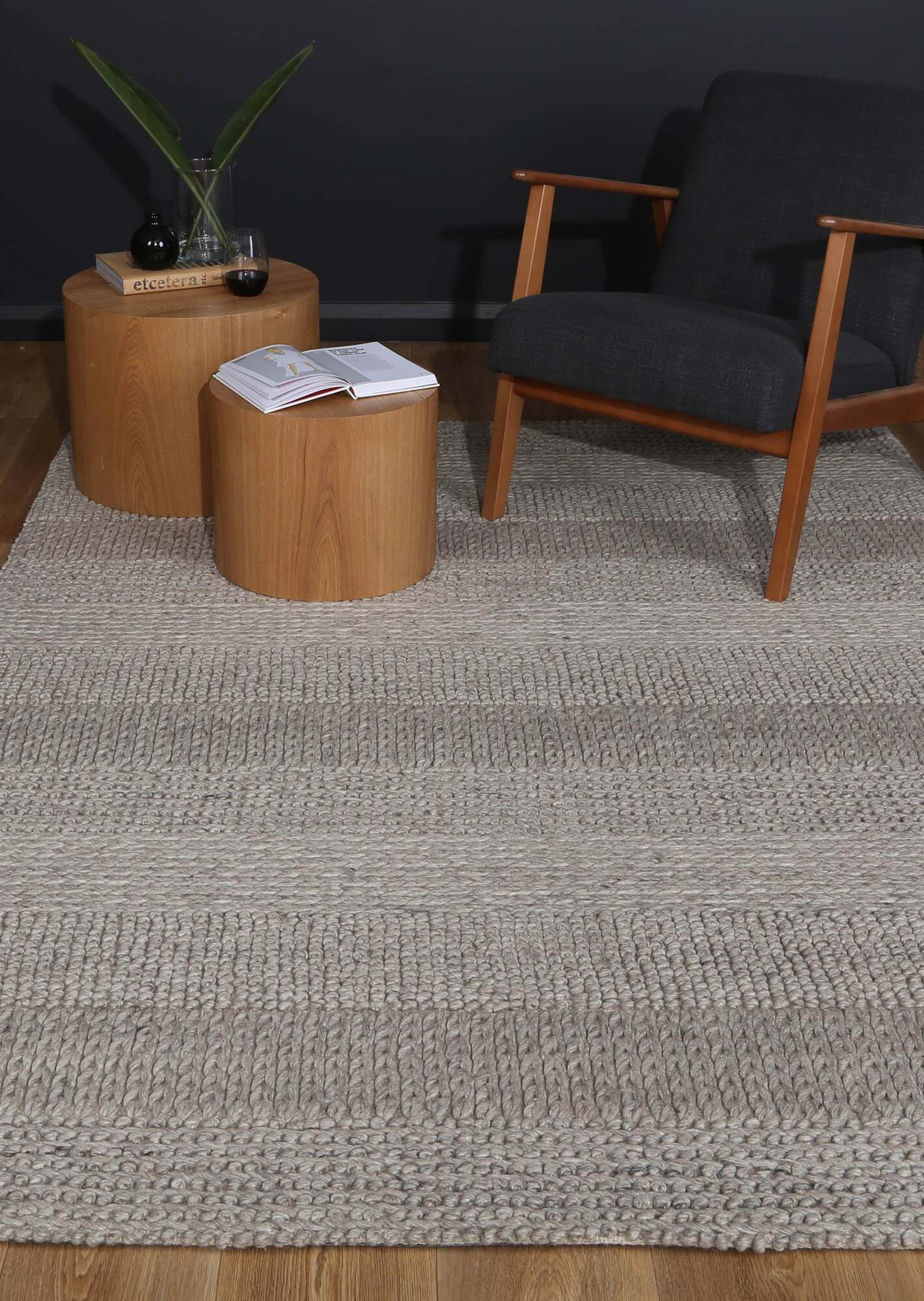 Zuri Beige Hand Loomed Rug(Size 290 x 200cm)