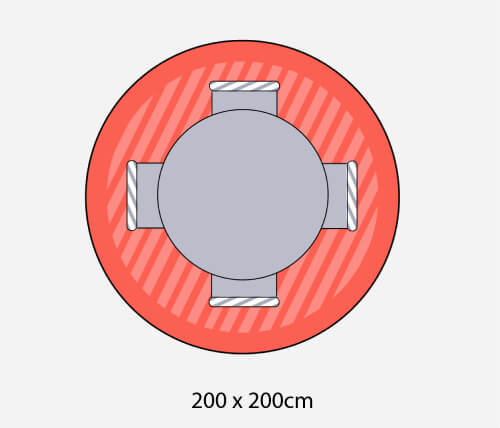 round dinning table 200x200cm