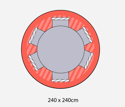 round dinning table 240x240cm