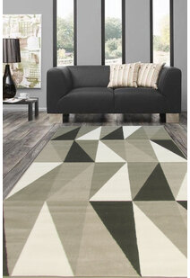 Atlanta Modern Grey Triangle Rug