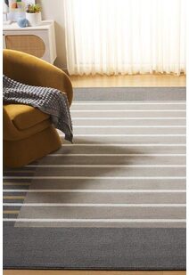 Alfa Modern Striped Border Rug