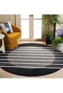 Alfa Modern Striped Border Rug