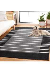 Alfa Modern Striped Border Rug