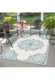 Ambient Ivory Floral Outdoor Rug