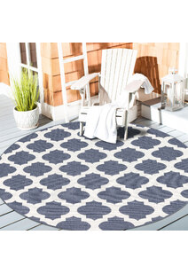 Ambient Blue Outdoor Trellis Rug