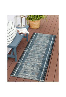 Aperto Blue Tribal Pattern Rug