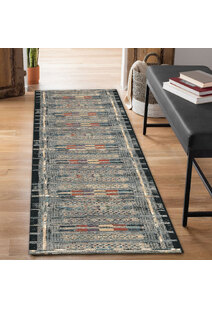 Aperto Grey Tribal Pattern Rug