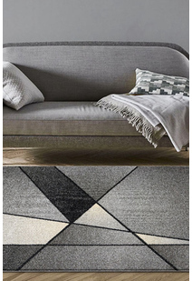 Aria Grey Modern Abstract Rug