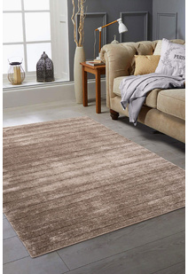 Austin Plain Brown Striped Rug