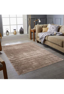 Austin Plain Brown Striped Rug