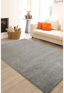 Bergamo Plain Grey Modern Rug