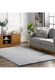 Bubble Plush Washable Rug