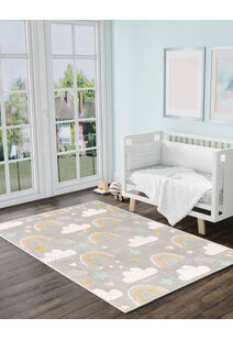 Candy Rainbow & Clouds Kids Rug