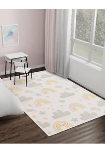 Candy Rainbow & Clouds Kids Rug