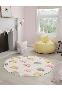 Candy Cat Face Kids Rug