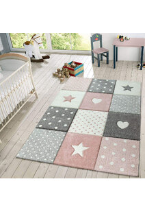 Charlie Hearts & Stars Kids Rug