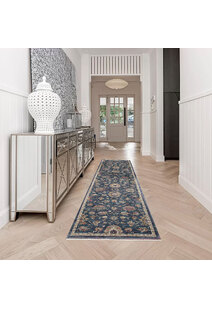 Cora Blue Traditional Floral Rug