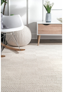 Dhurrie Tan Flatweave Wool Rug