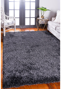 Dream Plain Black Shaggy Rug