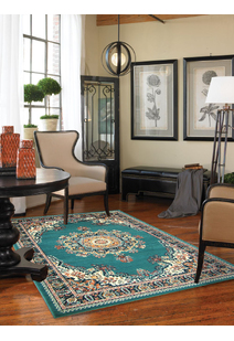 Gil Traditional Blue Medallion Rug