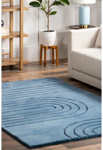 Jessa Blue Plush Washable Rug