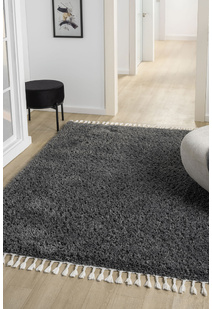 Joey Plain Anthracite Shaggy Rug