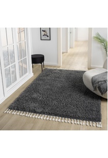 Joey Plain Anthracite Shaggy Rug