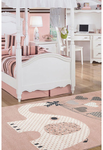 Kade Pink Elephant Kids Rug