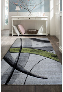 Lucia Modern Green Abstract Rug