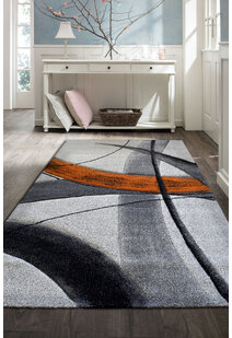 Lucia Orange Modern Abstract Rug