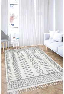 Larry Moroccan Tassel Shaggy Rug