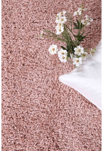 Luis Plain Pink Shaggy Rug