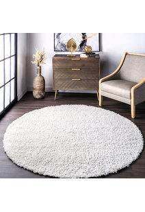 Luis Plain Cream Shaggy Rug