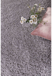 Luis Plain Grey Shaggy Rug