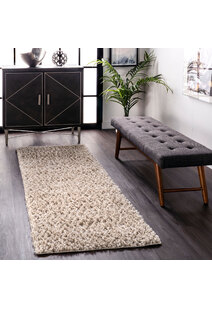 Luis Plain Beige Shaggy Rug