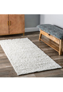 Luis Plain Cream Shaggy Rug