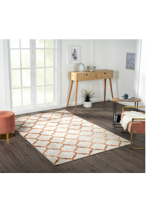 Loren Orange Moroccan Trellis Rug