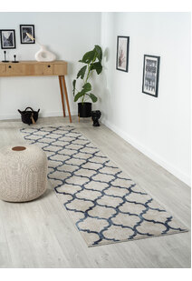 Loren Blue Moroccan Trellis Rug